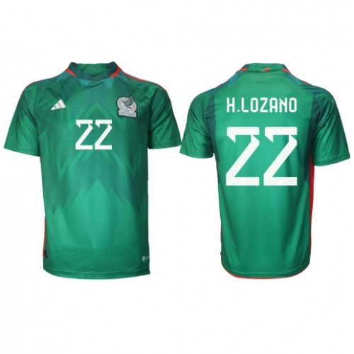 Fotbalové Dres Mexiko Hirving Lozano #22 Domácí MS 2022 Krátký Rukáv